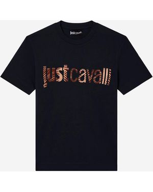 Just Cavalli Cotton T-Shirt - Blue