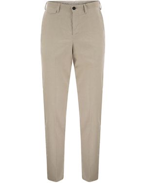 PT Torino Master Fit Katoenen Linnen Broek - Naturel