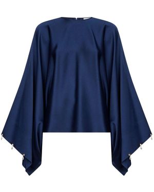 Stella McCartney Oberteil Mit Rundem Ausschnitt - Blau