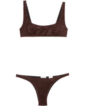 Oséree Costume Da Bagno Con Scollo Quadrato - Marrone