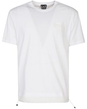 EA7 Logo Katoenen T -shirt - Wit