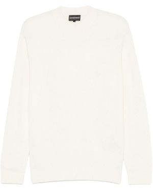 Emporio Armani Wool Crewneck Jumper - White