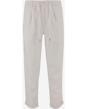 Polo Ralph Lauren Leinenhosen mit Revers - Weiß