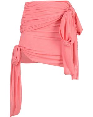 Blumarine Asymmetrische Mini-Rok Met Sjerp Detail - Roze