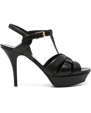 Saint Laurent 105Mm Tribute Sandals - Black