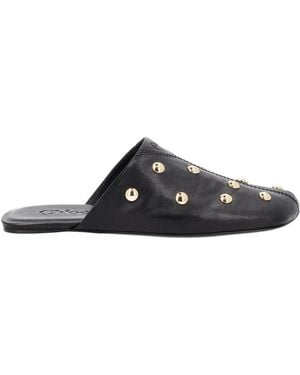 Chloé Susanna Buckle-Details Studded Flat Pumps - Black