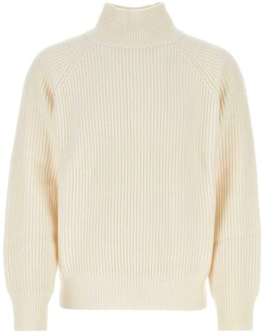 LeKasha Ivory Cashmere Sweater - White