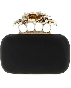 McQueen 'Carnation' Clutch - Black