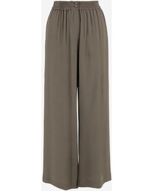 F.it Acetate And Silk Pants - Gray