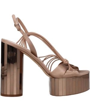 Ferragamo Sabina Sandals Femmes Satige beige / Amaretto - Marron