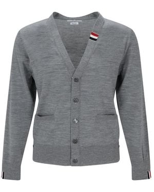 Thom Browne Wool Cardigan - Grau