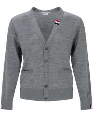 Thom Browne Cardigan in lana - Grigio