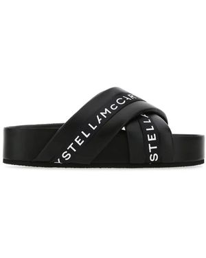 Stella McCartney Logo Hausschuhe - Schwarz