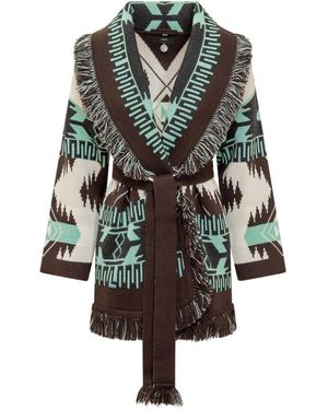 Alanui Jacquard Cashmere Cardigan - Brown