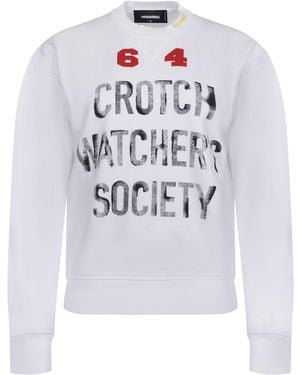DSquared² Sweatshirt Made Of Cotton - White