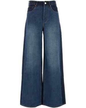 Camilla & Marc Two Tone Denim Palma Wide Leg Jeans - Blue