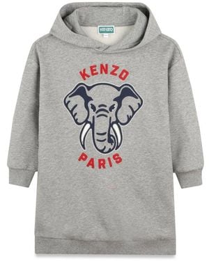 KENZO Hooded Dress - Grey