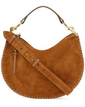 Isabel Marant Oskan Zip Rond Schoudertas Met Zacht Ontwerp - Bruin