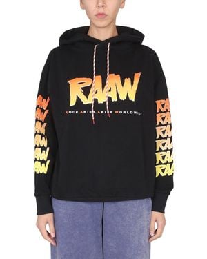 Aries Sweatshirt With Logo Print - Black