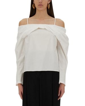 Nina Ricci "off-shoulder" Shirt - White