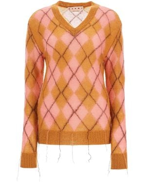 Marni Verontrusten Mohair -pullover - Oranje