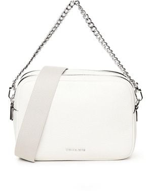 Michael Kors Medium Crossbody Bag In Het Wit - Naturel