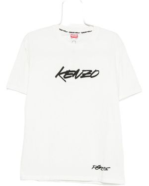 KENZO FUTURA Logo Cotton T Shirt - White