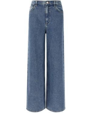 Theory 'High-Waisted Wide-Leg' Jeans - Blue