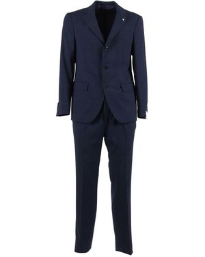 Luigi Bianchi Dress Drop Seven. - Blau
