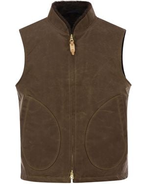 Manifattura Ceccarelli Mountain Vest Velvet Waistcoat - Brown