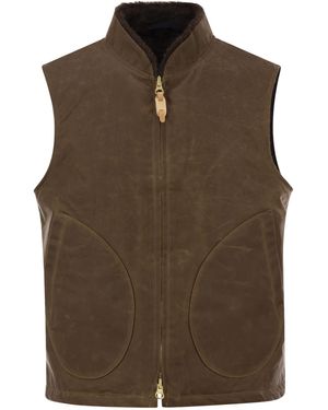 Manifattura Ceccarelli Mountain Vest Velvet Waistcoat - Brown