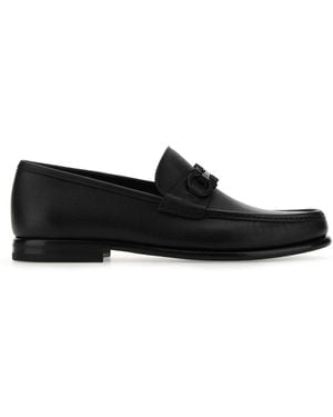 Ferragamo Leather Loafers - Black