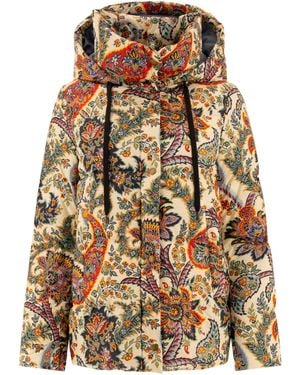 Etro Paisley Print Down Jacke - Natur