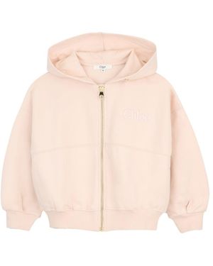 Chloé Felpa Oversize Con Cappuccio - Pink