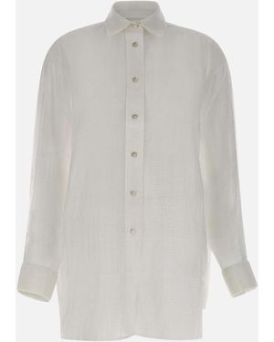 Remain Rimani Camicia A Maniche Lunghe Di Grandi Dimensioni - Bianco