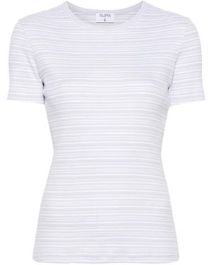 Filippa K Striped Cotton T-Shirt - White