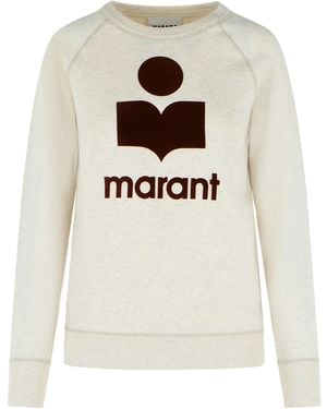 Isabel Marant 'millyny' Sweatshirt Van Ecru Katoenmisot - Wit