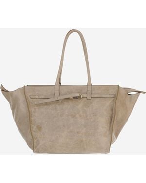 Benedetta Bruzziches Mame Weekend Leren Tas - Naturel