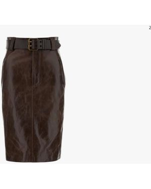 Saint Laurent Jupe Taille Haute - Zwart