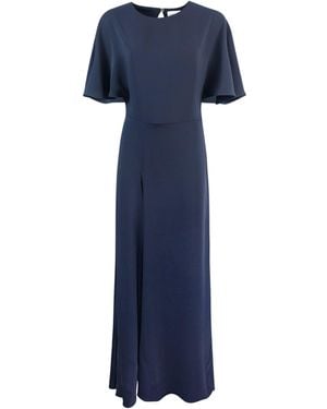 P.A.R.O.S.H. Abito In Cady Blu - Blauw