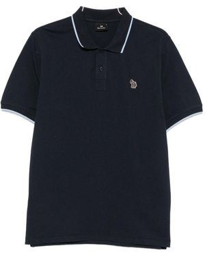 Paul Smith Zebra Logo Cotton Polo Shirt - Blue