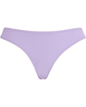 Vilebrequin Minimalist Solid Color Bikini Bottoms - Purple