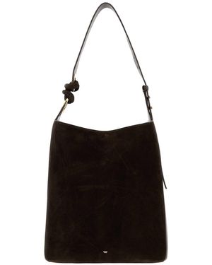 Anya Hindmarch Suede Ringo Bucket Bag - Black