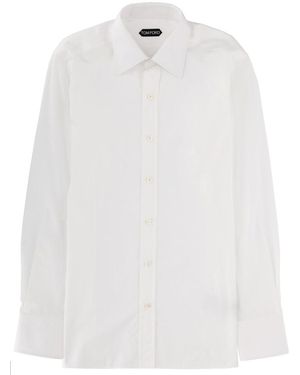 Tom Ford Tailored Poplin Shirt With Classic Collar - White