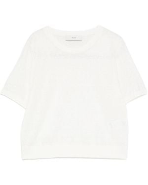 DUNST Cotton And Linen T-Shirt - White