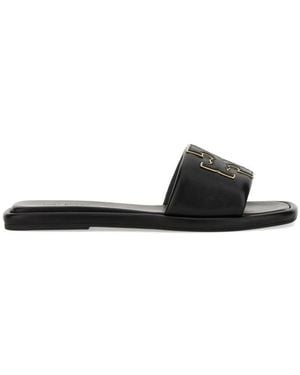 Tory Burch Sandal Slider "Bouble T" - Black
