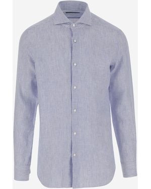 Brian Dales Classic Striped Shirt - Blue