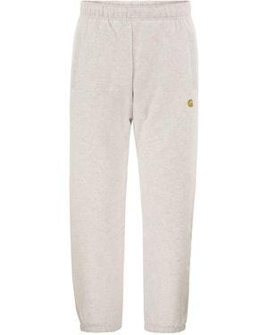 Carhartt Sweat Joggers With Embroidered Logo - White