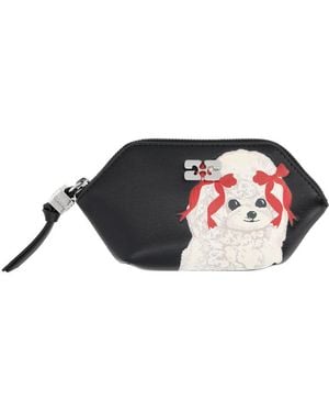 Ganni Bou Coin Purse Recycled Leather Wallets & Purses - Black