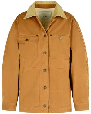 【関税&送料込】Isabel Marant Giacca Workwear Ninon In Canva Isabel Marant Ninon Cotton Workwear Jacket in Natural | Lyst